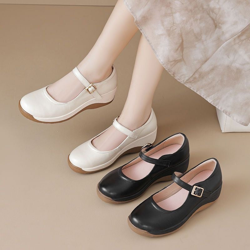 Nuevos zapatos de suela blanda estilo francés