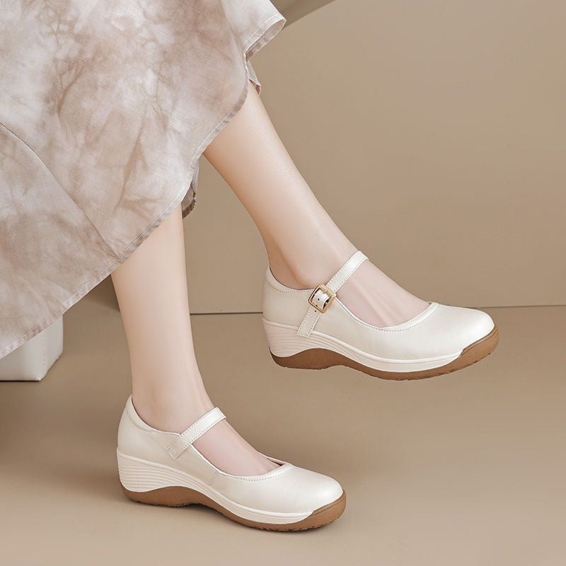 Nuevos zapatos de suela blanda estilo francés