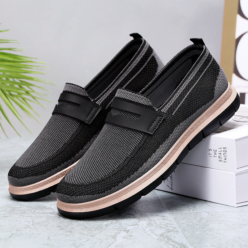 ✨Malla transpirable✨Zapatillas de malla sin cordones para hombre