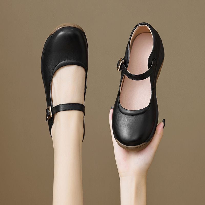 Nuevos zapatos de suela blanda estilo francés