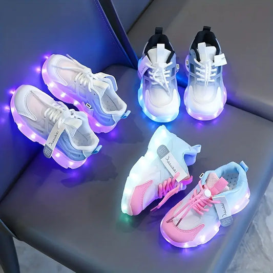 Zapatos con luz LED recargable por USB