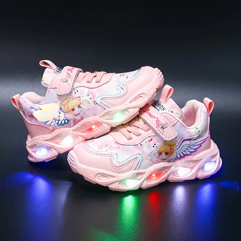 Zapatos para correr para niñas lindas con brillo