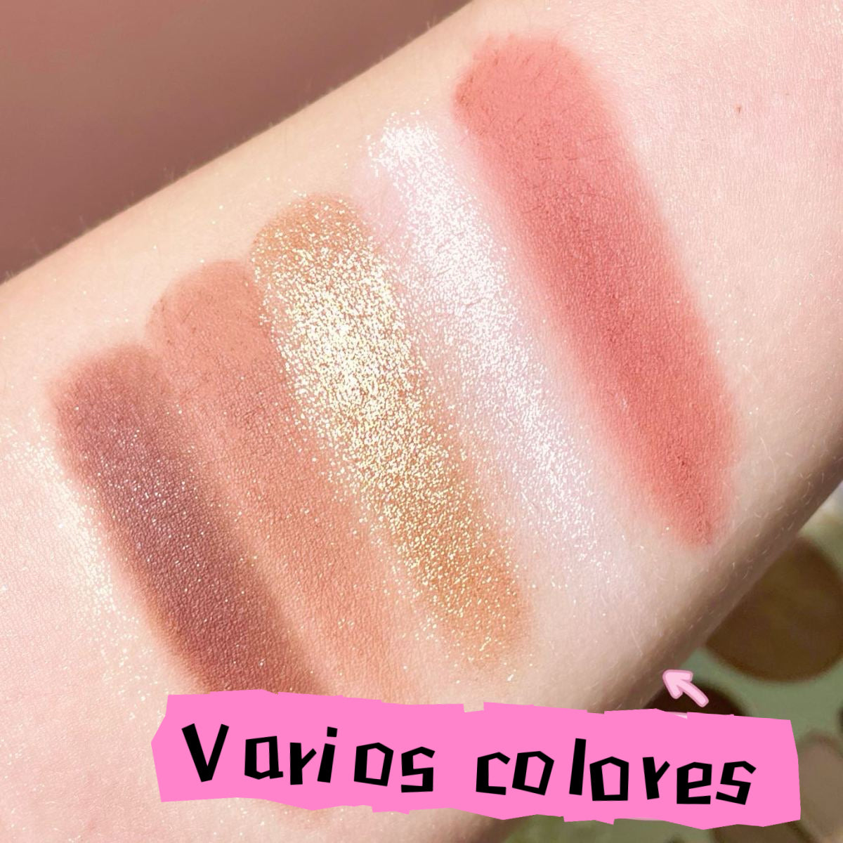 Paleta de sombras de ojos con ángel en relieve