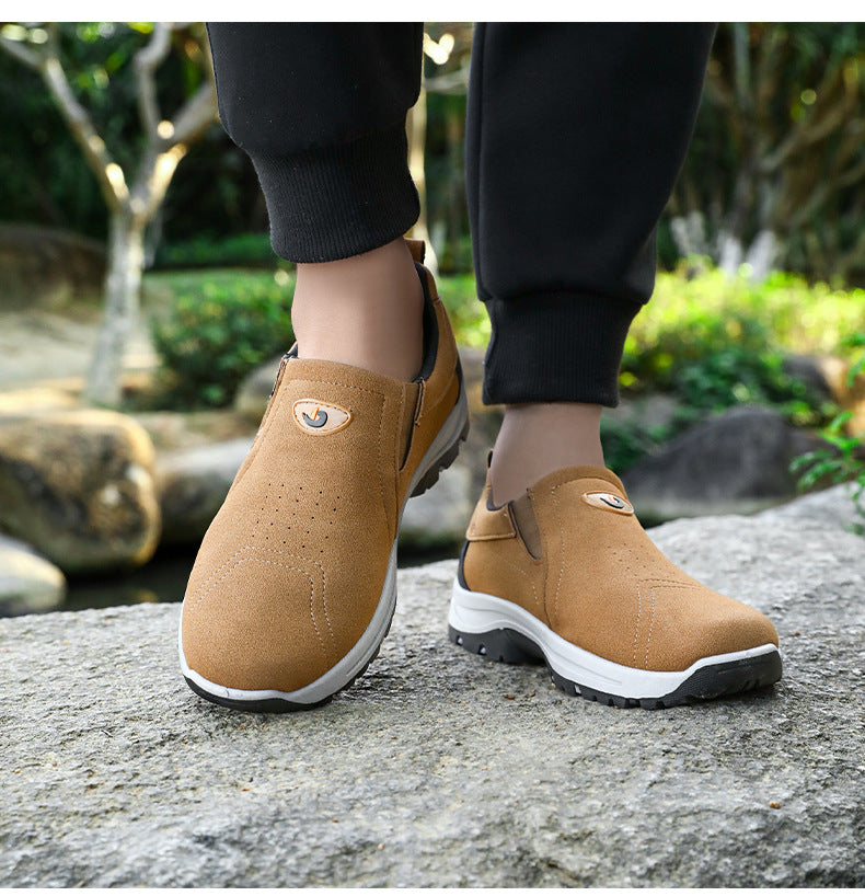 👞Gamuza👞 Zapatos para caminar de suela blanda para hombre