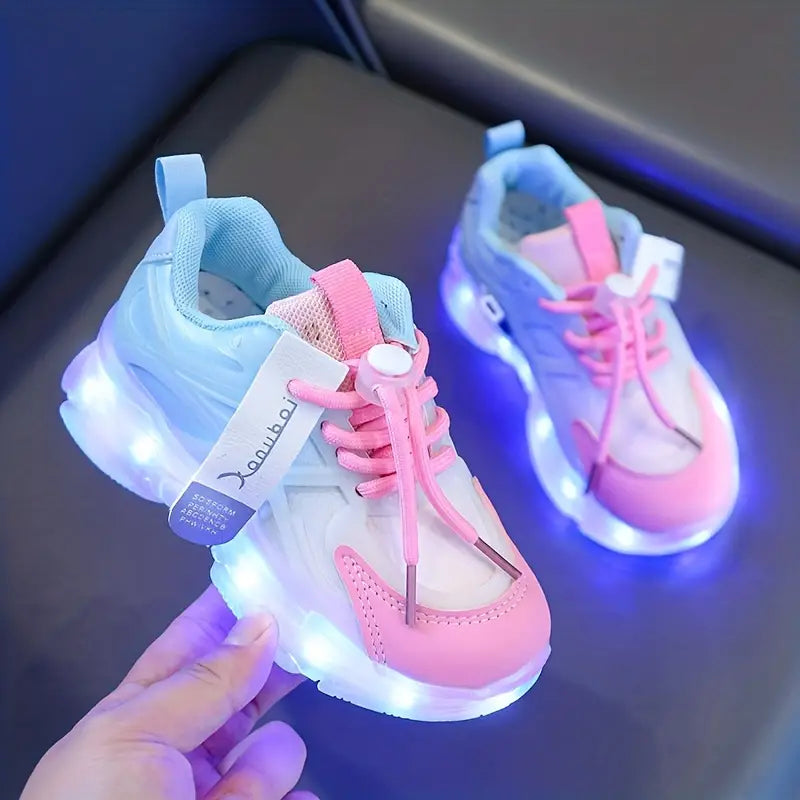 Zapatos con luz LED recargable por USB