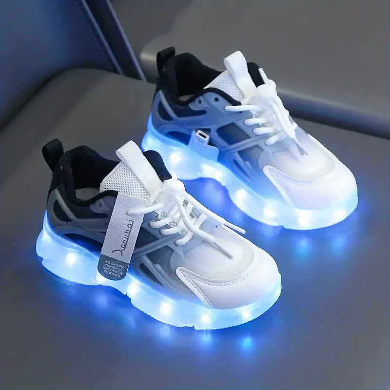 Zapatos con luz LED recargable por USB