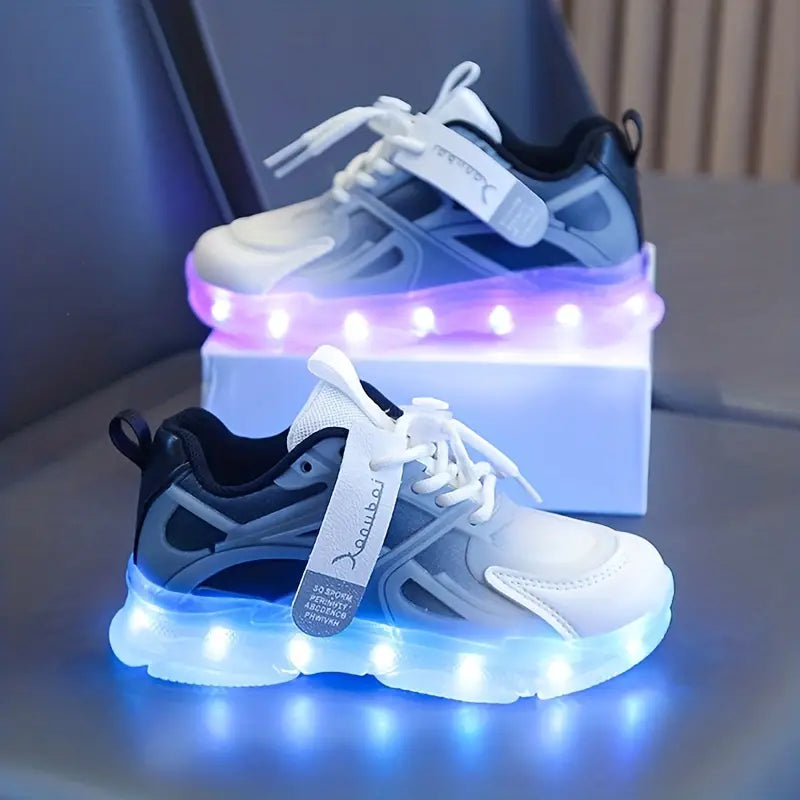Zapatos con luz LED recargable por USB