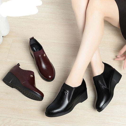 2025 nuevos zapatos de cuero de mujer de moda