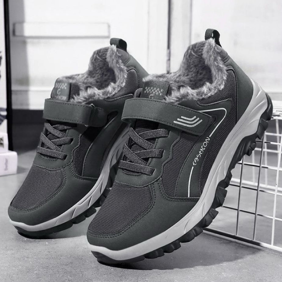 Zapatos de algodón con malla de mujer (cuadros en blanco y negro)