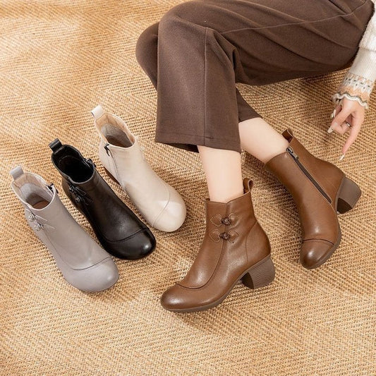 Botas elegantes y cómodas de cuero suave