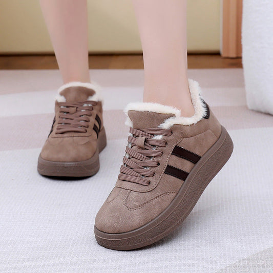 Zapatos de plataforma con cordones para invierno
