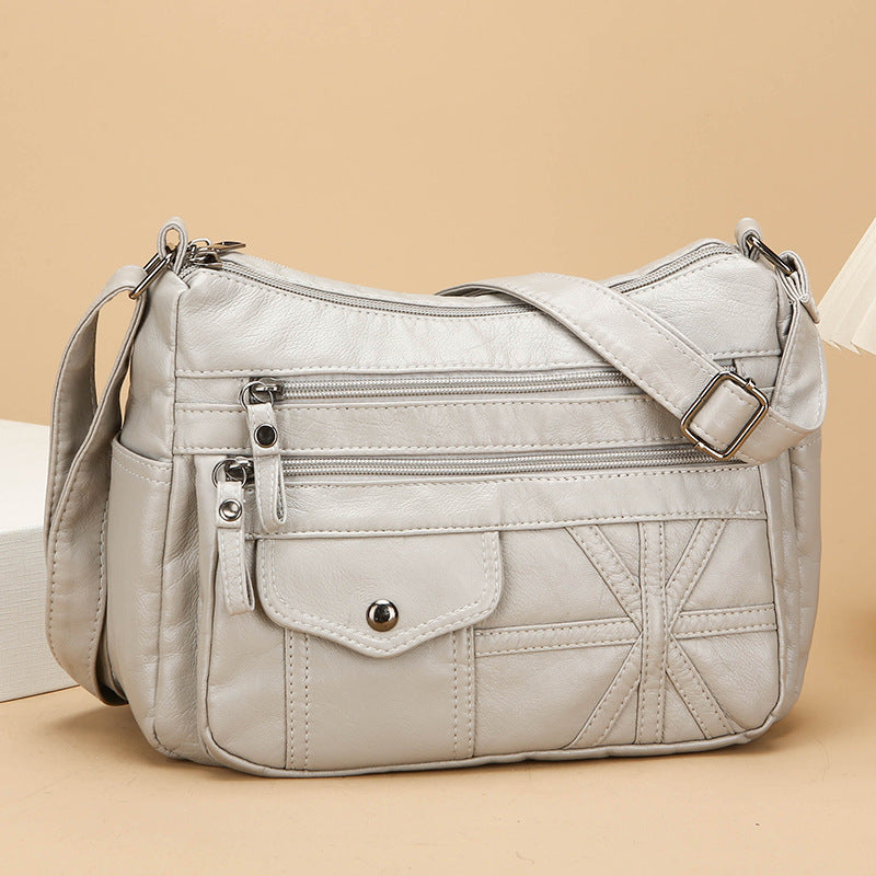 ModaEstila™ | Bolso bandolera multibolsillos de piel suave