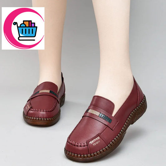 2025 Nuevos zapatos casuales de suela suave de cuero