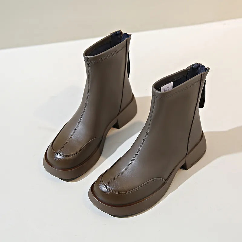 botas elásticas gruesas de invierno para mujer