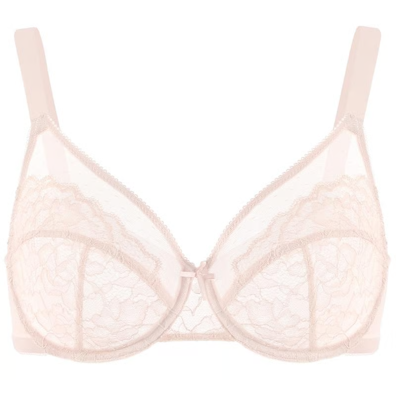 HSIA Enchante Sujetador de encaje floral de talla grande con aros, sin forro, sin relleno y cobertura total Outdoorfun👙