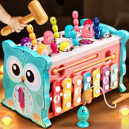 Juguete educativo para bebés con hexaedro multifuncional