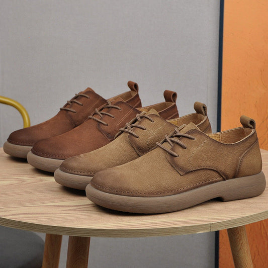 🐂Cuero🐂Zapatos casuales de cuero de gamuza para hombre