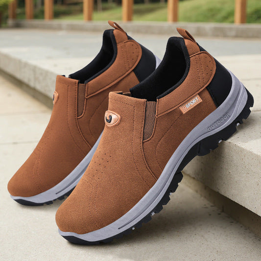 👞Gamuza👞 Zapatos para caminar de suela blanda para hombre