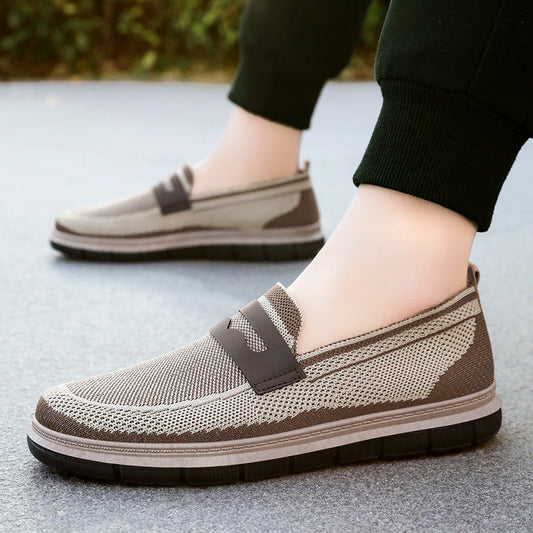 ✨Malla transpirable✨Zapatillas de malla sin cordones para hombre