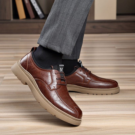 🐂Cuero🐂Zapatos casuales británicos transpirables Martin