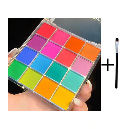 Paleta de sombras de ojos de arco iris de 16 colores
