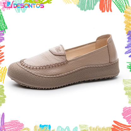 Zapatos de suela blanda 100% de piel de vaca auténtica.