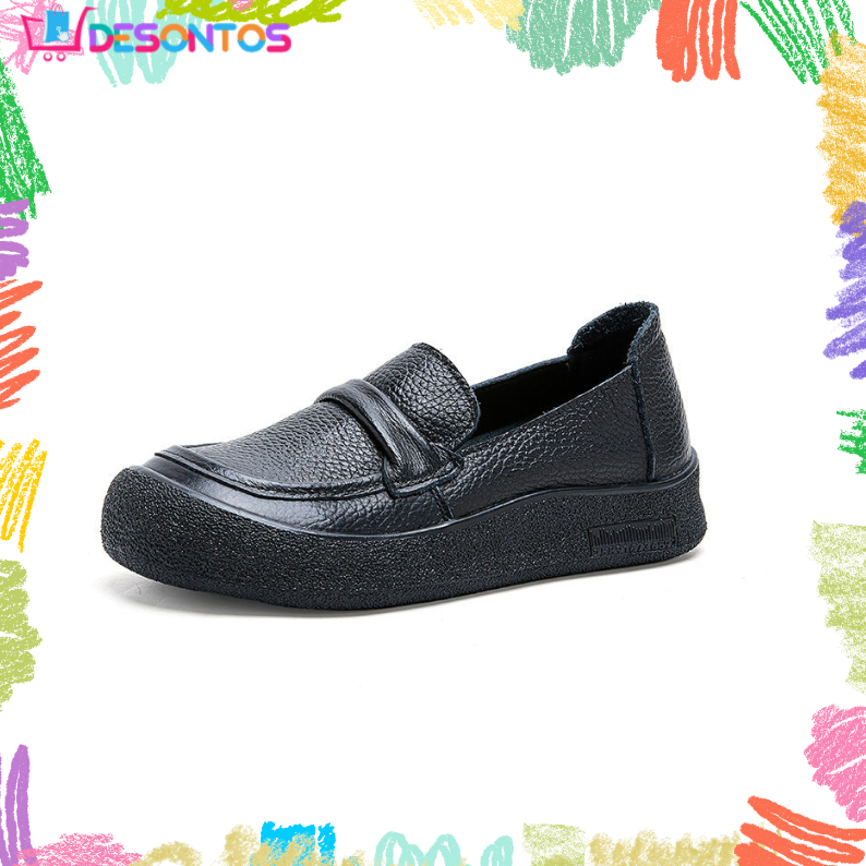 Zapatos de cuero punta redonda muy suaves