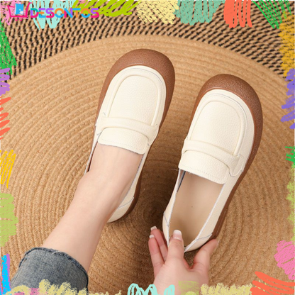 Zapatos de cuero punta redonda muy suaves