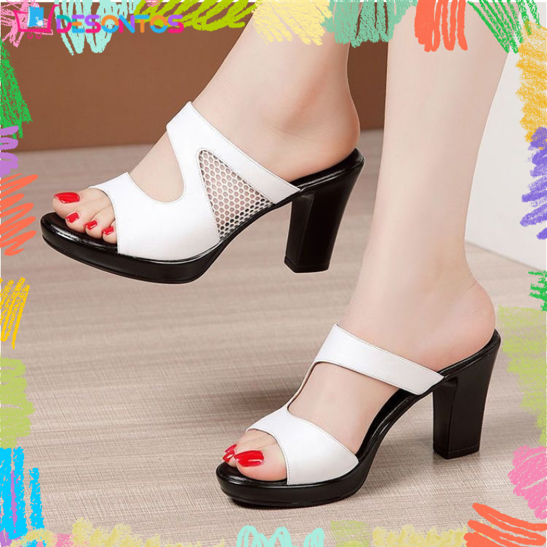 Zapatos de cuero tacón alto – Verano