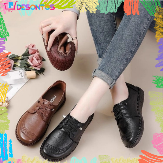 Zapatos de piel de ratán con flores