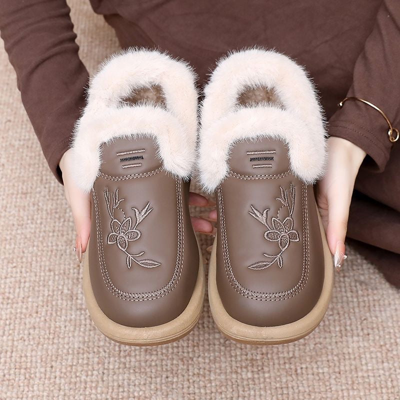 Zapatos de piel antideslizantes engrosados