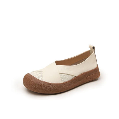 Zapato de Piel Cómodo Estilo Vintage Mujer.