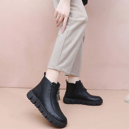 Botines de Mujer con Plataforma Gruesa y Forro Cálido