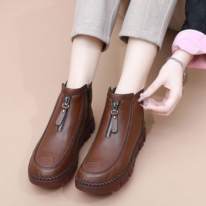 Botines de Mujer con Plataforma Gruesa y Forro Cálido