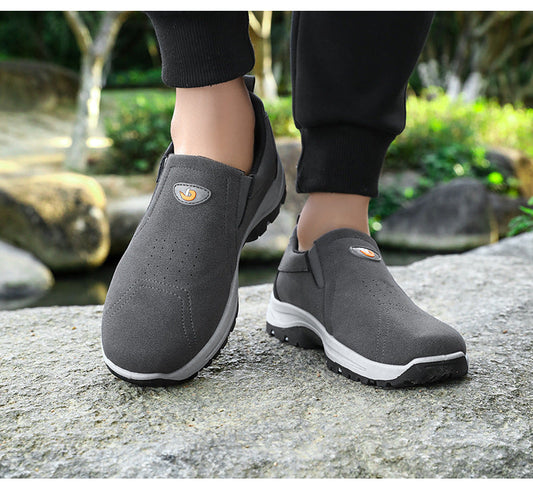 👞Gamuza👞 Zapatos para caminar de suela blanda para hombre