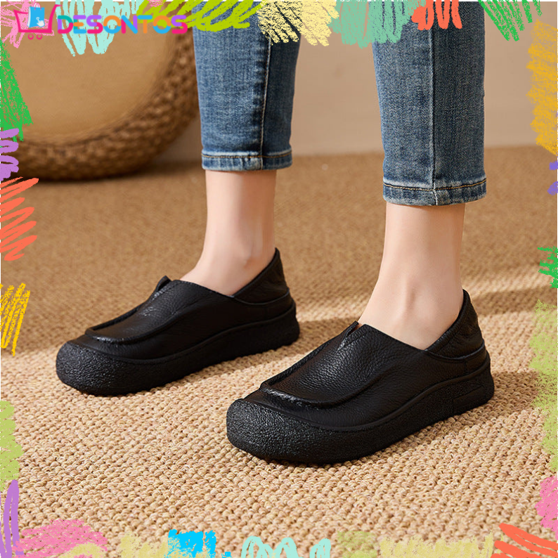 Zapatos casuales de cuero 100% genuino
