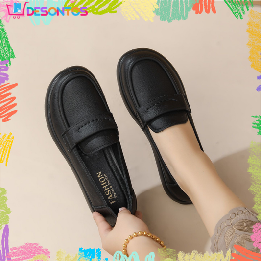 Nuevos zapatos de cuero de punta redonda — Primavera 2026