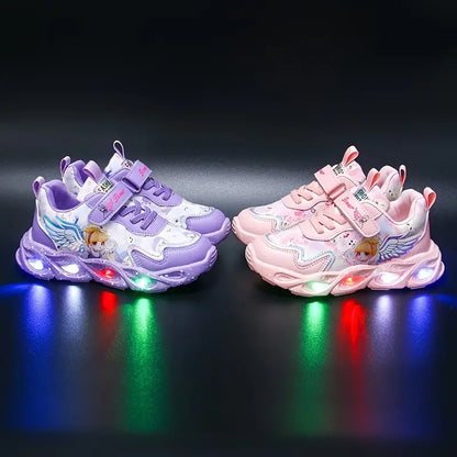Zapatos para correr para niñas lindas con brillo