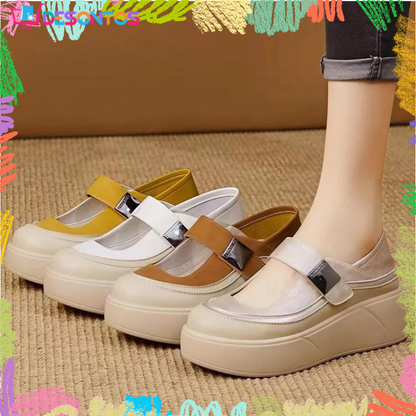 Zapatos cuña Mary Jane cómodos mujer