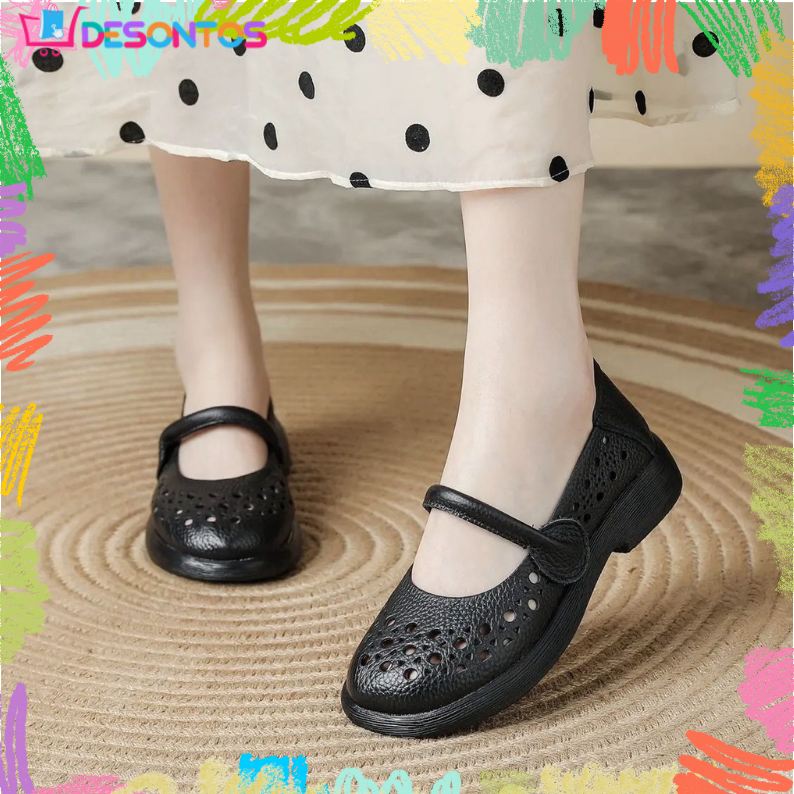 Zapatos transpirables de suela blanda fabricados en piel auténtica.