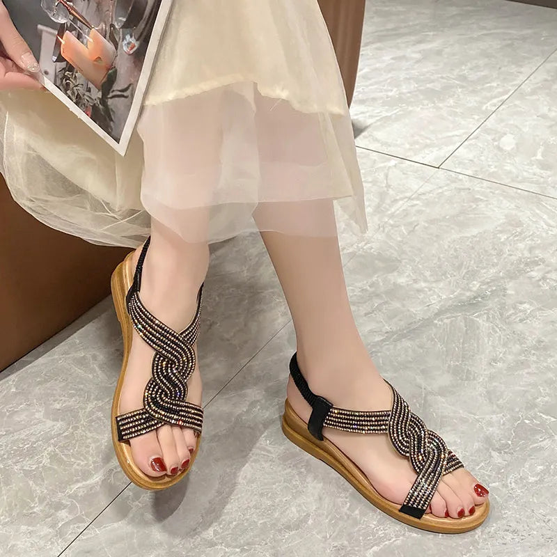 Sandalias de cuña de moda versátiles y antideslizantes