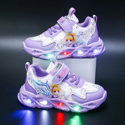 Zapatos para correr para niñas lindas con brillo
