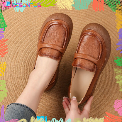Zapatos de cuero punta redonda muy suaves