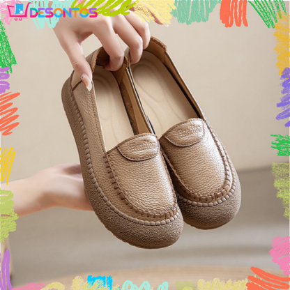 Zapatos de suela blanda 100% de piel de vaca auténtica.