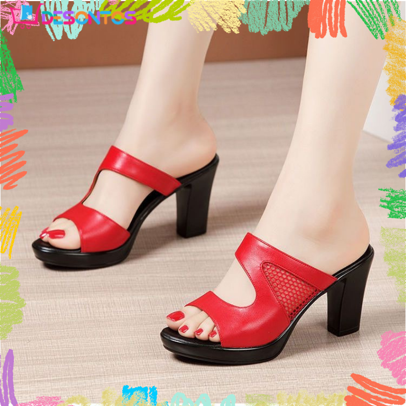 Zapatos de cuero tacón alto – Verano