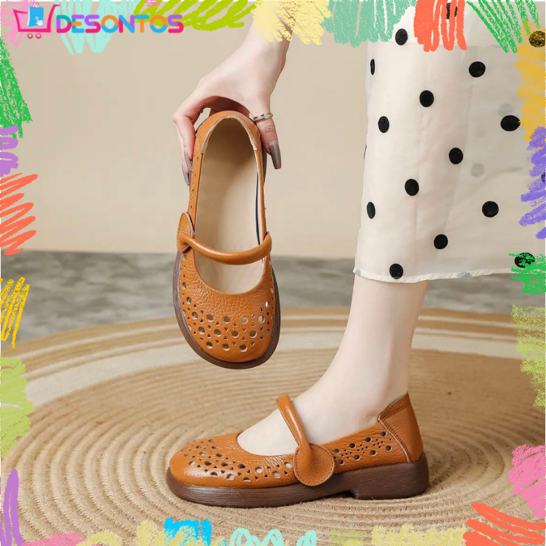 Zapatos transpirables de suela blanda fabricados en piel auténtica.