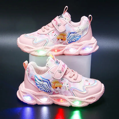 Zapatos para correr para niñas lindas con brillo