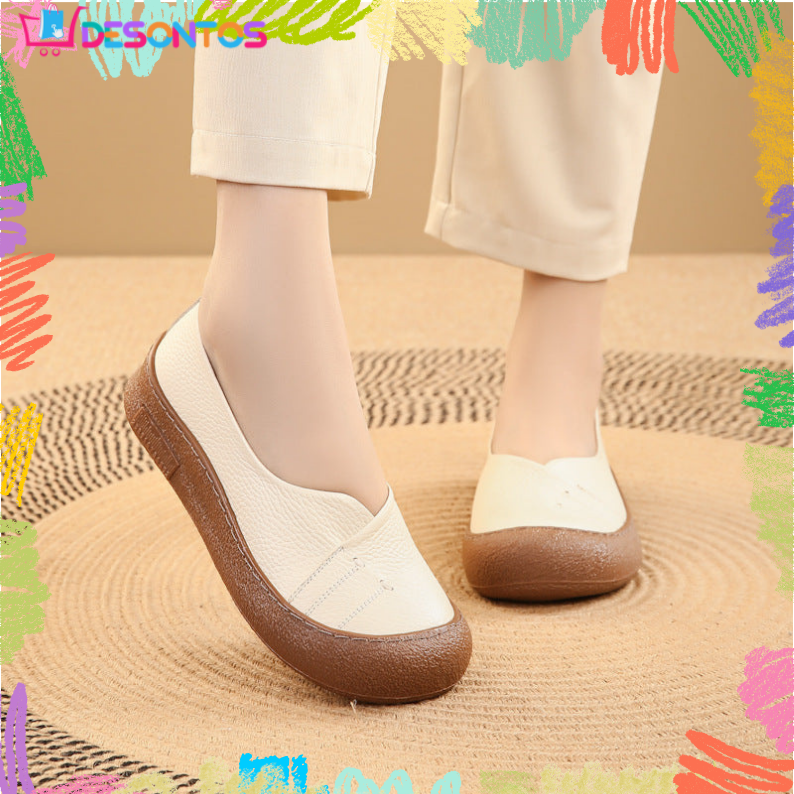 Zapatos de piel de vaca 100% auténtica