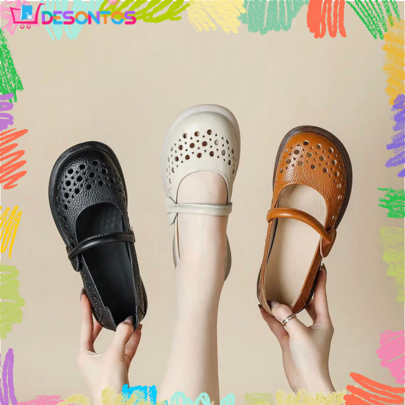Zapatos transpirables de suela blanda fabricados en piel auténtica.