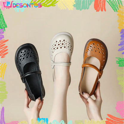 Zapatos transpirables de suela blanda fabricados en piel auténtica.